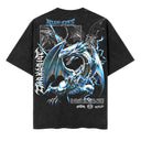Yu Gi Oh!  | Blue-Eyes White Dragon Oversized Heavyweight Washed Tee