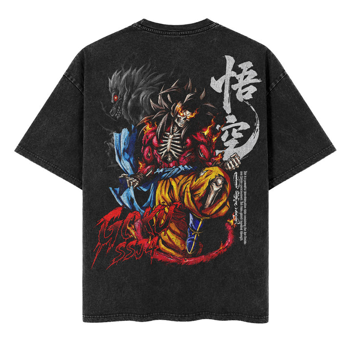 Goku SSJ4 Oversized Heavyweight Washed Tee