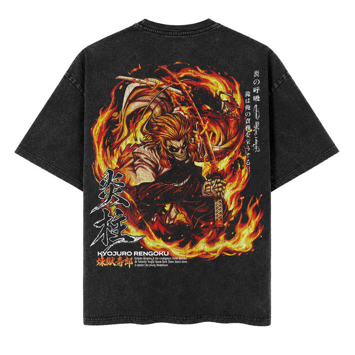 Kyojuro Rengoku Oversized Heavyweight Washed Tee
